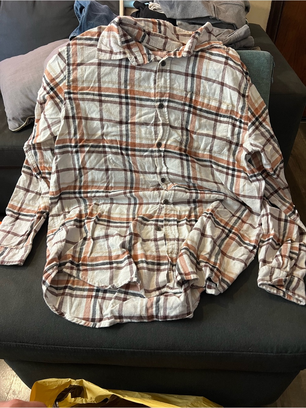 Cat & Jack Plaid Shirt in Cream, Brown, Rust
